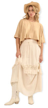 Load image into Gallery viewer, Solid Smock Elastic Waist Floral Lace Maxi Skirt
