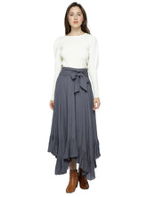 Load image into Gallery viewer, Scarlett’s Fluttery Flowy Maxi Skirt- Dusty Grey
