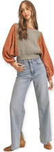 Load image into Gallery viewer, Mixed Knit Batwing Sweater- Copper

