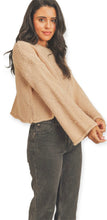 Load image into Gallery viewer, Taupe Knit Sweater With Flare Sleeves
