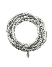 Load image into Gallery viewer, Silver Layers Beaded Bracelet With Accent Charm
