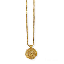 Load image into Gallery viewer, 18K Gold French Relief Portrait Necklace

