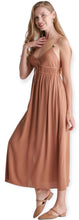 Load image into Gallery viewer, Luna Beaded Double Waist Maxi Dress- Mocha
