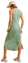 Load image into Gallery viewer, Willow Sage  Sleeveless Rib Knit Midi Dress
