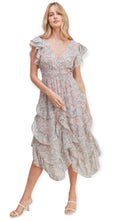 Load image into Gallery viewer, Leila&#39;s Ruffle Shoulder Midi Dress
