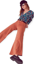 Load image into Gallery viewer, Cotton Blend Wide Leg Jeans In Orange
