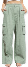 Load image into Gallery viewer, Daisy Embroidered Cargo Pants- Olive
