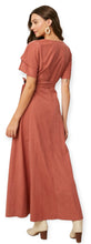 Load image into Gallery viewer,   Double Layer Sleeve Wrap Maxi Dress  
