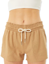 Load image into Gallery viewer, Solid Smocked Waist Shorts- Camel
