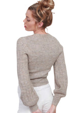 Load image into Gallery viewer, Oatmeal Melange Rib Cardigan
