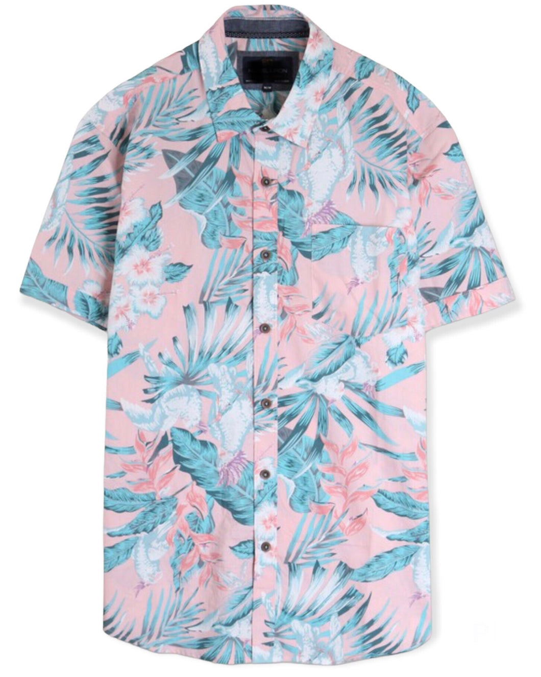 Men’s Casual Tropical  Print Shirt