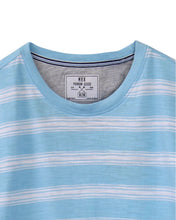 Load image into Gallery viewer, The Everyday Stripe Crew Tee- Light Blue
