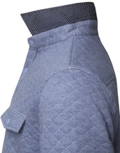 Load image into Gallery viewer, Super Soft Quilted Long Sleeve Snap Button Shirts- Blue
