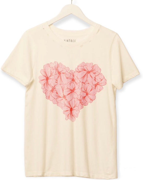 Blossom Flower Heart T-Shirt