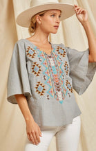 Load image into Gallery viewer, V Neckline Detailed Embroidery Blouse
