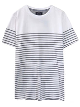 Load image into Gallery viewer, Casual Striped White Tee 
