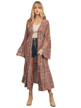 Load image into Gallery viewer, Long Flowy Paisley Print Duster Kimono
