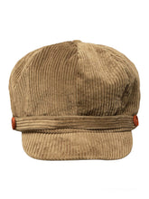 Load image into Gallery viewer, Corduroy Newsboy Solid Cap 
