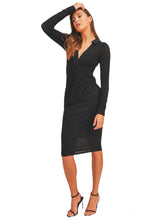 Load image into Gallery viewer, Evening Cocktail Midi Dress- Black
