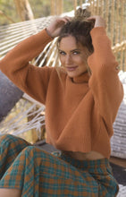 Load image into Gallery viewer, Ribbed Mock Neck Crop Pullover Sweater- Butter Scotch
