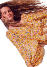Load image into Gallery viewer, Floral Chiffon Balloon-Sleeve Peasant Blouse
