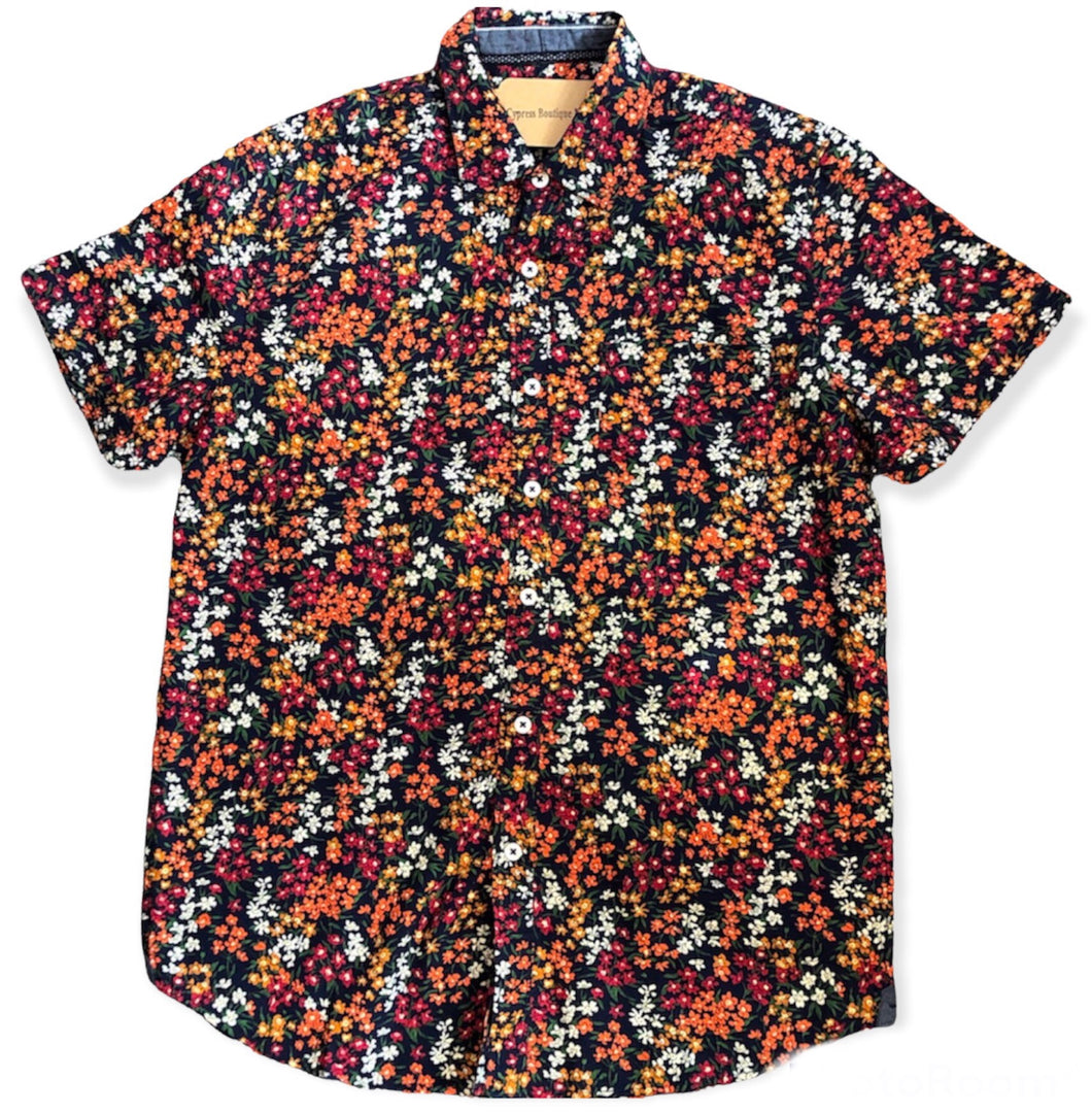 Kai's Vibrant Mini Floral Shirt