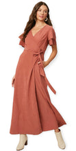Load image into Gallery viewer,   Double Layer Sleeve Wrap Maxi Dress  
