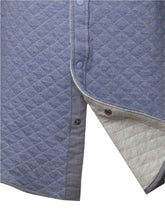 Load image into Gallery viewer, Super Soft Quilted Long Sleeve Snap Button Shirts- Blue
