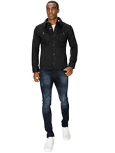 Load image into Gallery viewer, Premium Wool Blended Raw Edge Jacket- Black
