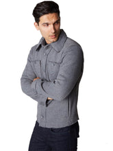Load image into Gallery viewer, Premium Wool Blended Raw Edge Jacket- Grey
