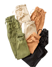 Load image into Gallery viewer, Paper Bag Drawstring Pants - Olive
