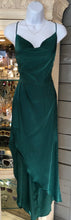 Load image into Gallery viewer, Hunter Green Satin Midi Dress
