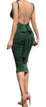 Load image into Gallery viewer, Kelly Hunter Green Bodycon Midi Dress
