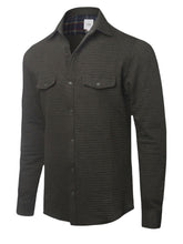 Load image into Gallery viewer, Super Soft Quilted Long Sleeve Snap Button Shirts- Olive
