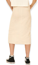 Load image into Gallery viewer, Cream Corduroy Midi Skirt 
