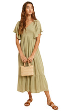 Load image into Gallery viewer, Tea Green Spring Maxi Sleeveless Dress
