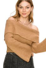 Load image into Gallery viewer, Dream On Off-The-Shoulder Ribbed Sweater
