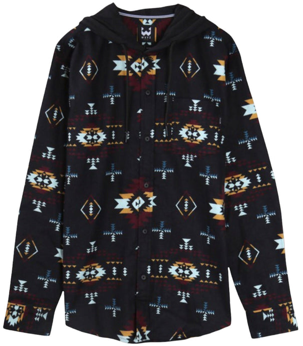 Hooded Tribal Flannel Jacket