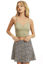 Load image into Gallery viewer, Lettuce Edge Cami Knit Top- Sage
