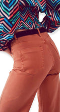 Load image into Gallery viewer, Cotton Blend Wide Leg Jeans In Orange
