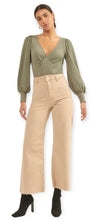 Load image into Gallery viewer, The Camilla Deep V Neck Long Sleeve Bodysuit- Green
