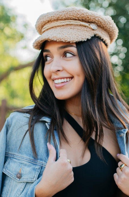 Shearling Captain Hat 