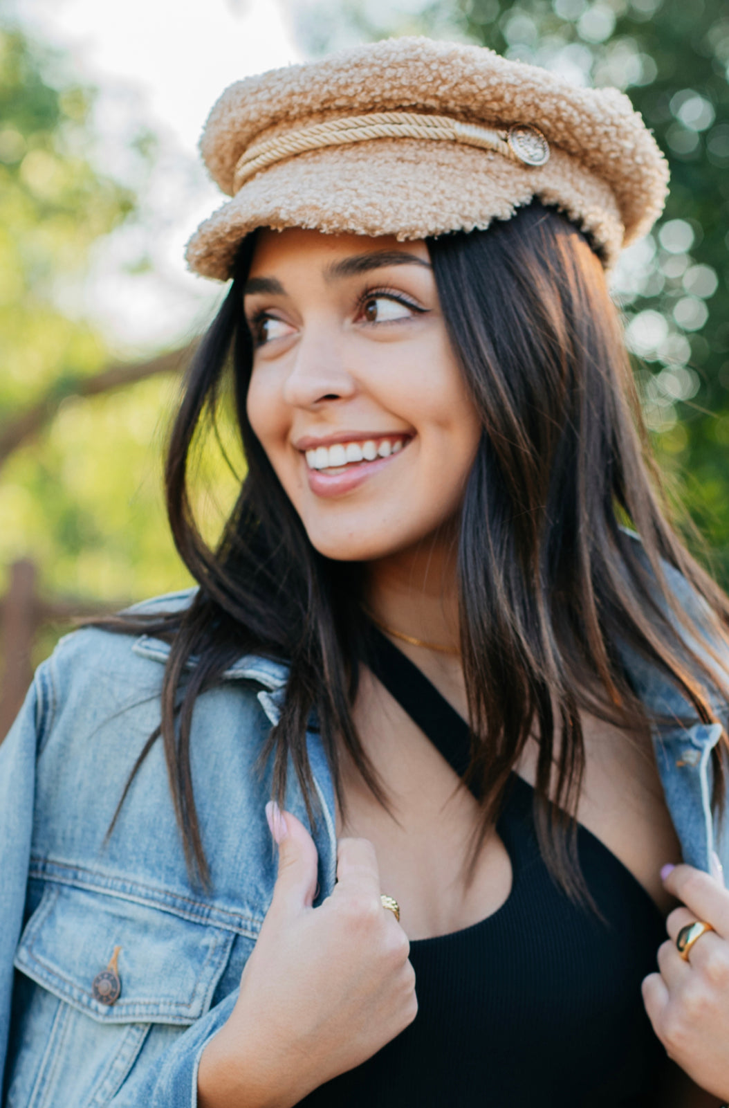 Shearling Captain Hat 