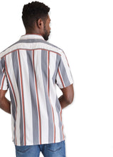 Load image into Gallery viewer, Men’s Striped Short Sleeve Button-Up Camp Shirt
