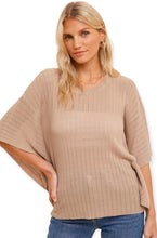 Load image into Gallery viewer, Soft Pointelle Oversized Lightweight Sweater
