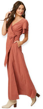 Load image into Gallery viewer,   Double Layer Sleeve Wrap Maxi Dress  
