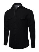 Load image into Gallery viewer, Super Soft Quilted Long Sleeve Snap Button Shirts- Black

