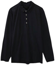 Load image into Gallery viewer, Washed Vintage Polo Long Sleeve - Black
