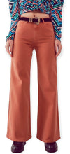 Load image into Gallery viewer, Cotton Blend Wide Leg Jeans In Orange
