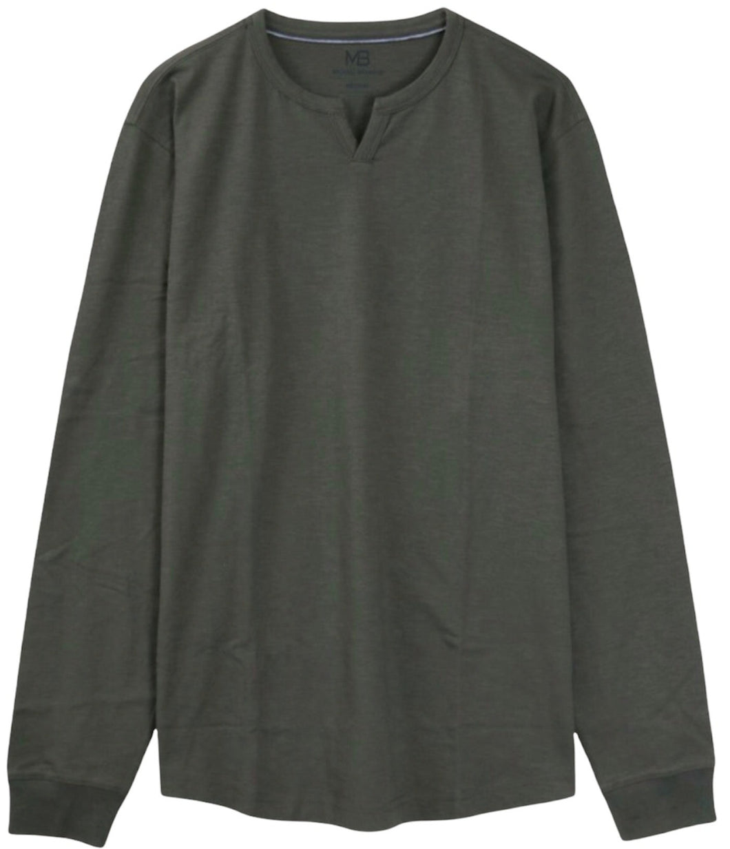 The Essential Olive Long Sleeve Notched V